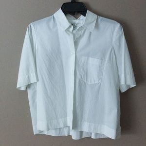 white cotton boxy shirt - Madewell